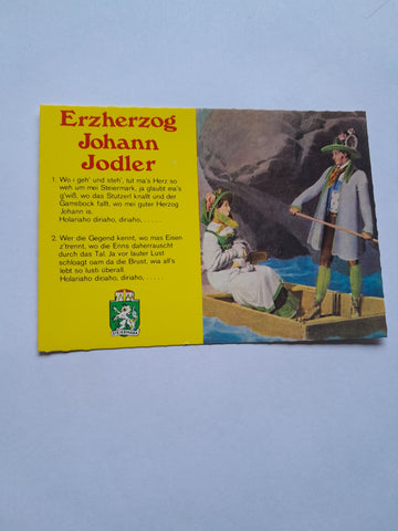 AK Erzherzog Johann Jodler. Motiv: Begegnung am Toplitzsee, Anna Blochl und Erzherzog Johann gemalt von Kammermaler M. Loder.