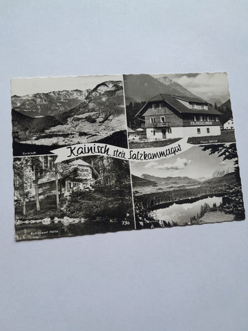 AK Kainisch. Steir. Salzkammergut. Haus Schild. Kohlröserl Hütte. Ödensee.