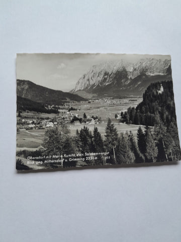 AK Obersdorf mit Maria Kumitz. Blick geg. Mitterndorf und Grimming.