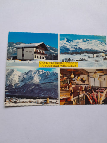 AK Bad Mitterndorf. Cafe Pension Poser.