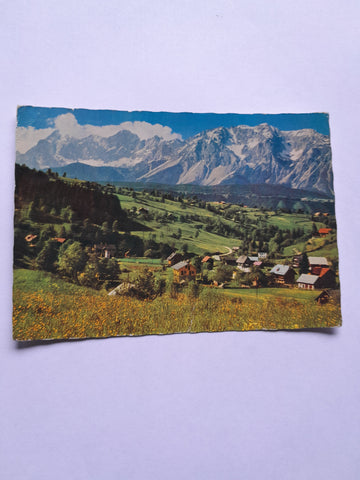 AK Untertal mit Rohrmoos, Dachsteinsüdwänden und Scheichenspitze.