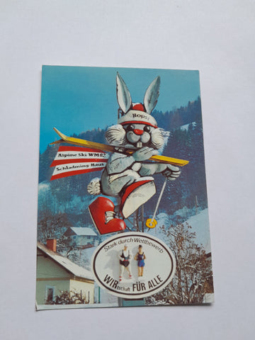 AK Hopsi. Maskottchen der Alpinen Ski WM 1982 Schladming/Haus.