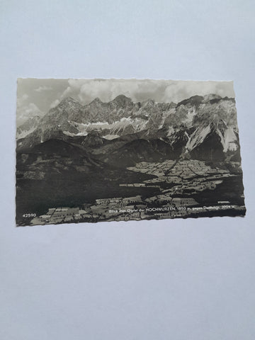 AK Blick vom Gipfel der Hochwurzen gegen Dachstein. (1957)