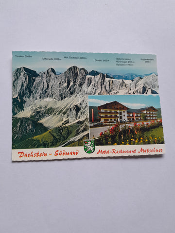 AK Dachstein - Südwand. Hotel Restaurant Matscher. Bes. M. u. D. Knaus.