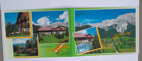 Doppel-AK Ramsau am Dachstein. Pension Schütterhof. E. u. M. Schrempf.