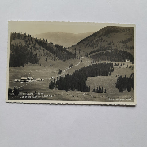 AK Teichalpe mit Weg nach St. Erhard. (1929)