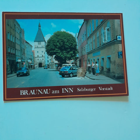 AK Braunau am Inn. Salzburger Vorstadt.