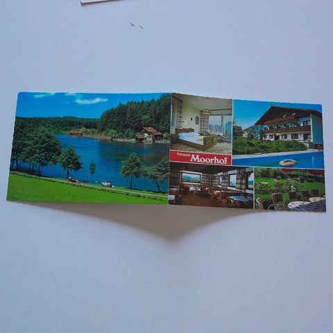 Doppel-AK Franking - Dorfibm. Pension Moorhof. Karl und Hedwig Bauer.