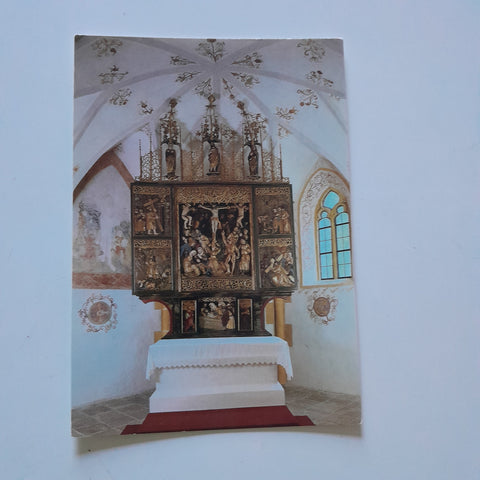 AK Lochen. Filialkirche zum Hl. Kreuz in Gebertsham. Spätgotischer Flügelaltar.
