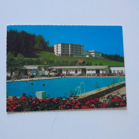 AK Bad Leonfelden. Schwimmbad mit Kurhaus.