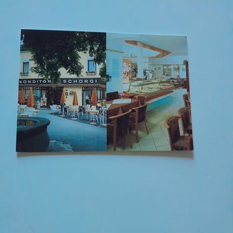 AK Grein. Rathausgasse 2. Konditorei und Cafe Schörgi.
