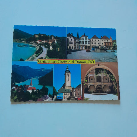 AK Grüsse aus Grein an der Donau.