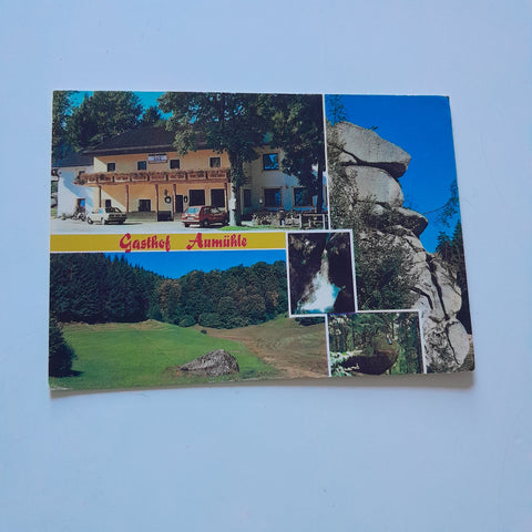 AK Grein an der Donau. Gasthof zur Aumühle. Leopold Schöller. Panholz 17.