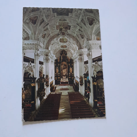 AK Waldhausen im Strudengau. Innenraum der ehemaligen Stiftskirche.