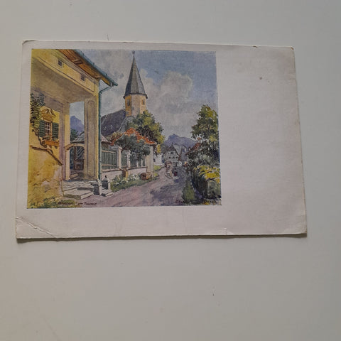 AK Altmünster am Traunsee. Das Steinmaurerhaus. (nach einem Aquarell von A. Lebeda)