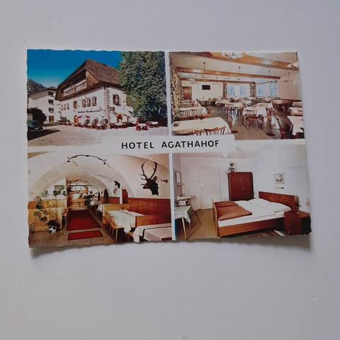 AK Hotel Agathahof Besitzer Johann und Maria Schenner. Steeg Hallstättersee.