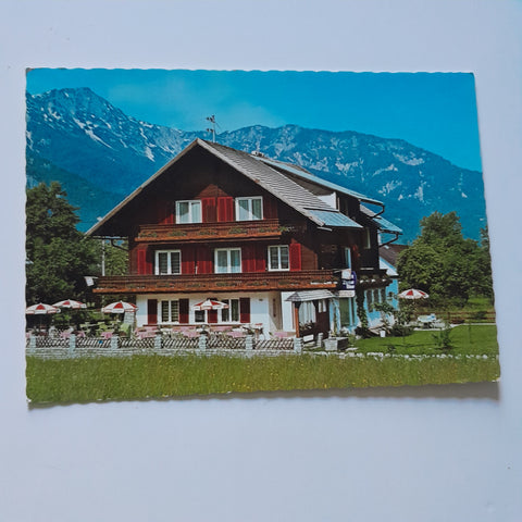 AK Steeg am Hallstättersee. Gasthof Pension Bergheimat E. u. J. Kain. St. Agatha 60.