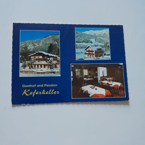 AK Bad Goisern. Gasthof Pension Keferkeller und Haus Katrin. Hubert und Elfi Lamplmayr.