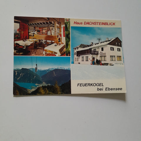 AK Feuerkogel bei Ebensee. Haus Dachsteinblick. Bes.: Franz u. Poldi Reisenbichler.