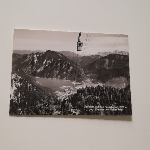 AK Seilbahn auf den Feuerkogel geg. Ebensee und Hohen Priel.