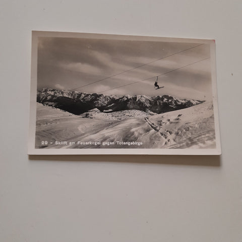 AK Skilift am Feuerkogel gegen Totengebirge.