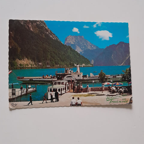 AK Dampferstation in Ebensee am Traunsee.