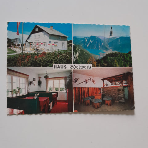 AK Ebensee, Feuerkogel. Pension Haus Edelweiß G. und Ch. Neubacher.