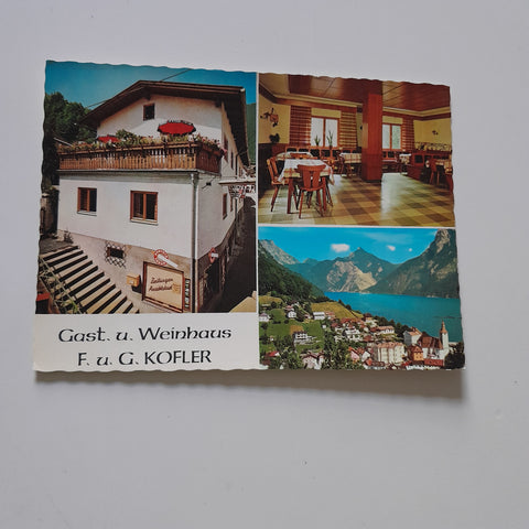 AK Ebensee. Gast- und Weinhaus F. u. G. Kofler. Berggasse 1.