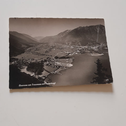 AK Ebensee am Traunsee mit Feuerkogl.