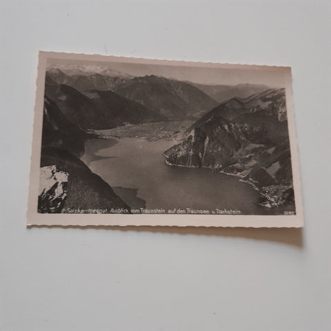 AK Ausblick vom Traunstein auf den Traunsee u. Dachstein.