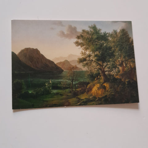 AK Traunseelandschaft mit Schloß Orth. (Josef Feid) Salzburger Landessammlungen Residenzgalerie.