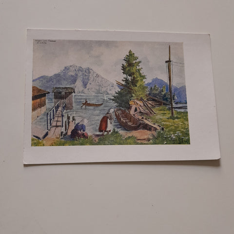 AK Fischerfrauen am Traunsee. (nach einem Aquarell von A. Lebeda)