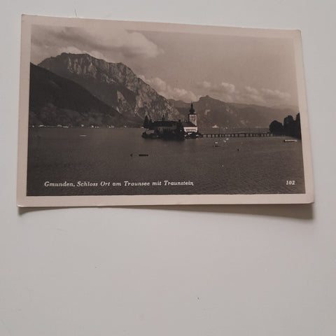 AK Gmunden Schloss Ort am Traunsee.