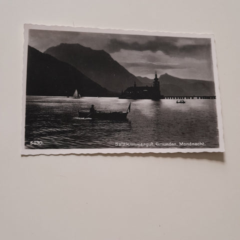 AK Gmunden Mondnacht.