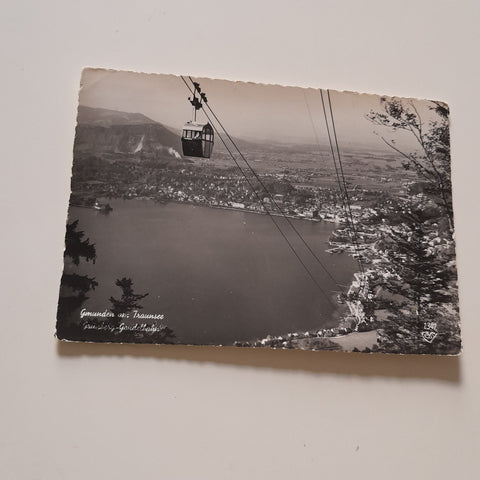 AK Gmunden am Traunsee. Grünberg-Gondelbahn.