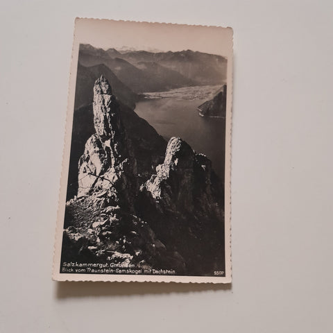 AK Gmunden. Blick vom Traunstein Gamskogel mit Dachstein.