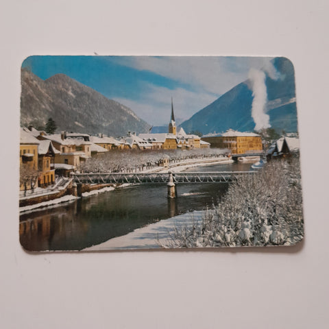 AK Bad Ischl. Winterzauber am Traunufer.