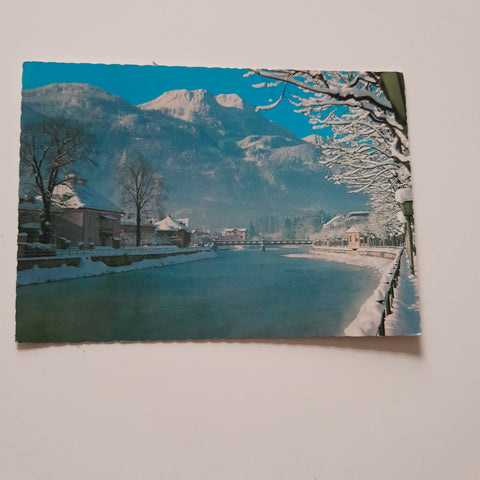 AK Bad Ischl. Winterzauber am Taunufer.