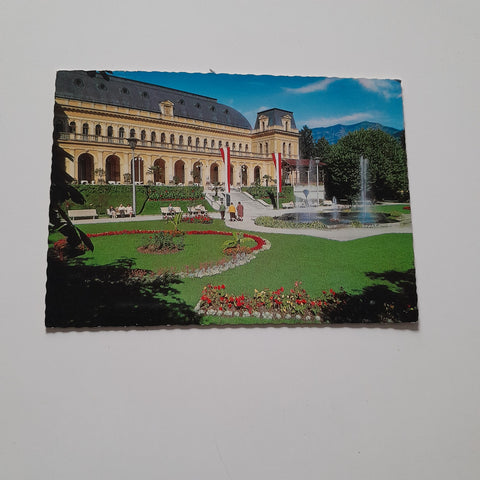 AK Bad Ischl. Kurpark mit Kurhaus.