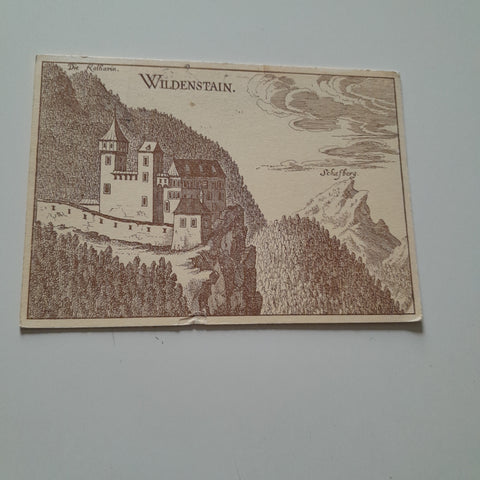 AK Bad Ischl. Burg Wildenstein. (nach einem Stich von G.M. Vischer, 1674)