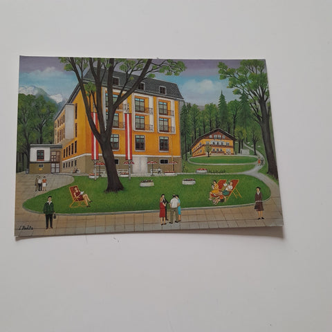 AK Bad Ischl. Ferienhäuser des Souialwerkes der Post- und Fernmeldebediensteten. (Sepp Pachta)