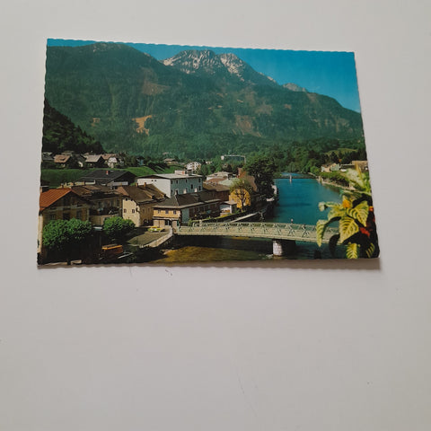 AK Bad Ischl mit Traun und Schiabfahrt von der Kathrin.