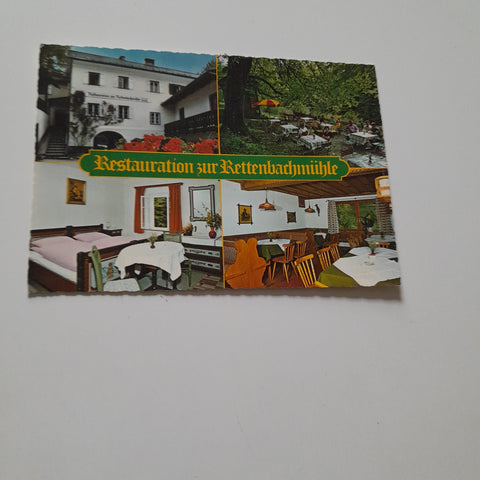AK Bad Ischl. Gasthof Pension Rettenbachmühle Familie Hitsch. Hinterstein 6.