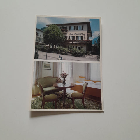 AK Bad Ischl. Haus Stadt Prag. Bes.: Alois und Maria Bader. Eglmoosgasse 9.
