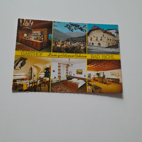 AK Bad Ischl. Gasthof Zum goldenen Ochsen.