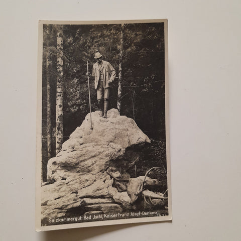 AK Bad Ischl, Kaiser Franz Josef Denkmal. (1928)