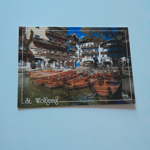 AK St. Wolfgang. Uferplatz beim weissen Rössl.