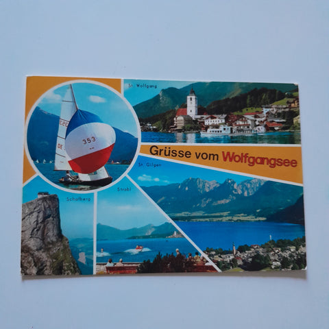 AK Grüsse vom Wolfgangsee.