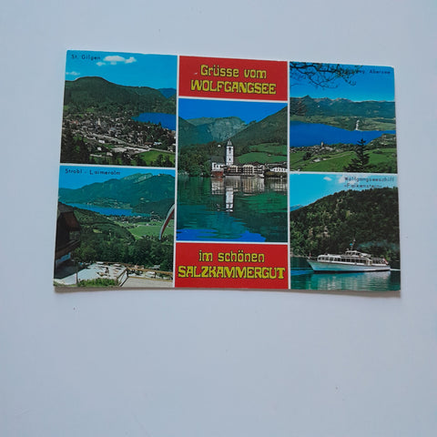 AK Grüße vom Wolfgangsee.
