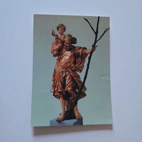 AK St. Wolfgang. Pfarrkirche. Thomas Schwanthaler. Hl. Christophorus Aufsatzfigur vom Doppelaltar.